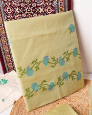 Buttercup Grace Green Viscose Cotton Unstitched Suit Set